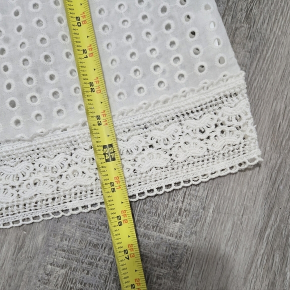 NEW Laffaire Crocheted Tank Top Women's Size Large White Cotton - Picture 13 of 15